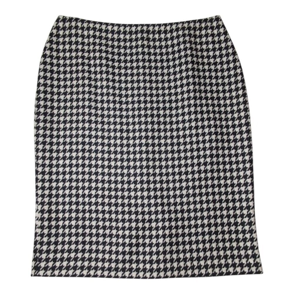 Houndstooth Wool Pencil Skirt By Charles Gray London Size 10 Old Money Academia